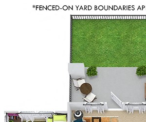 The Seoul with Fenced-in Yard 3D The Seoul + Fenced-in Yard 3D. 2 bedroom apartment. Kitchen with bartop open to living/dining rooms. Study room. 2 full bathrooms, double vanity in master. Walk-in closets. Patio/balcony open to yard